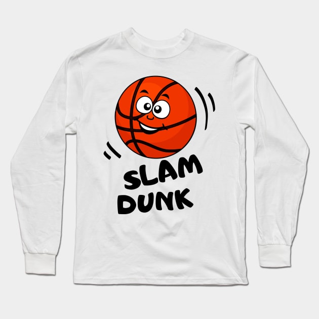 Funny Basketball Kids Sports Long Sleeve T-Shirt by Foxxy Merch